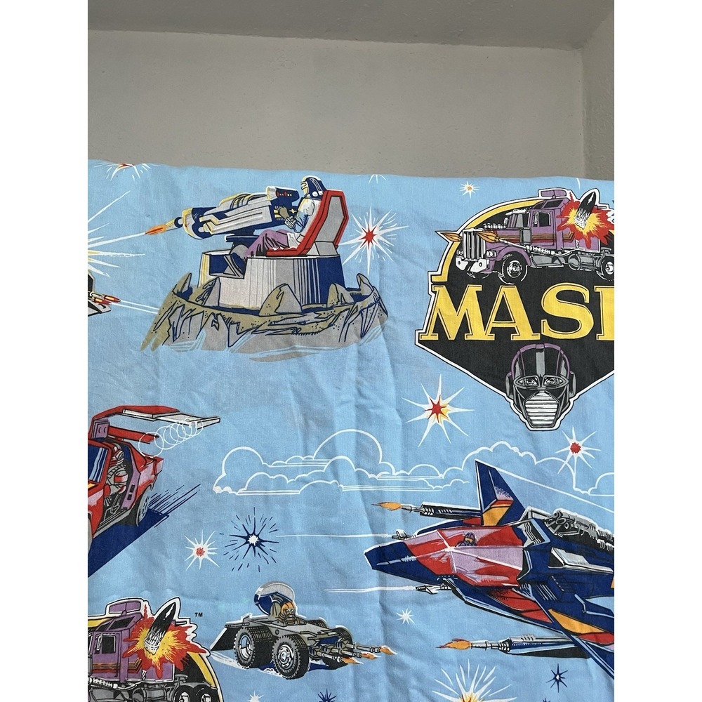 Vintage M.A.S.K. 1985 Cartoon 2 Twin Fitted, 3 Flat Sheet & Pillowcase Set MASK